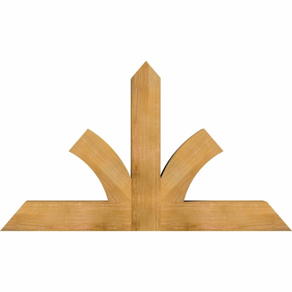 Ekena Millwork Richland Rough Sawn Timber Gable Bracket, Western Red Cedar, 60"W x 35"H x 6"D x 6"F, 14/12 Pitch GBW060X35X0606RIC00RWR - main